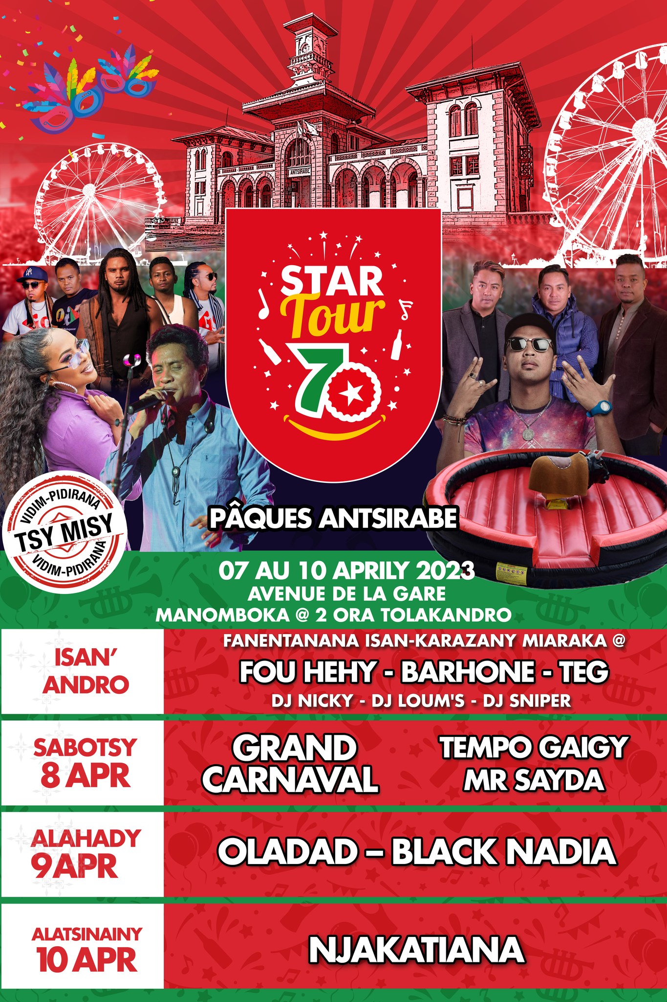 star tour Antsirabe 2023